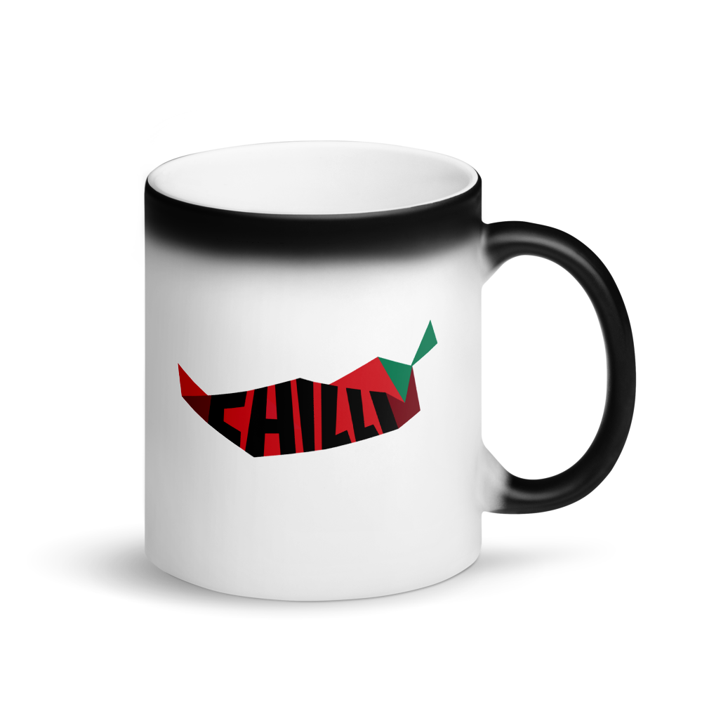 Taza mágica negro mate