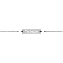 Cargar imagen en el visor de la galería, Pulsera de plata con grabado personalizada