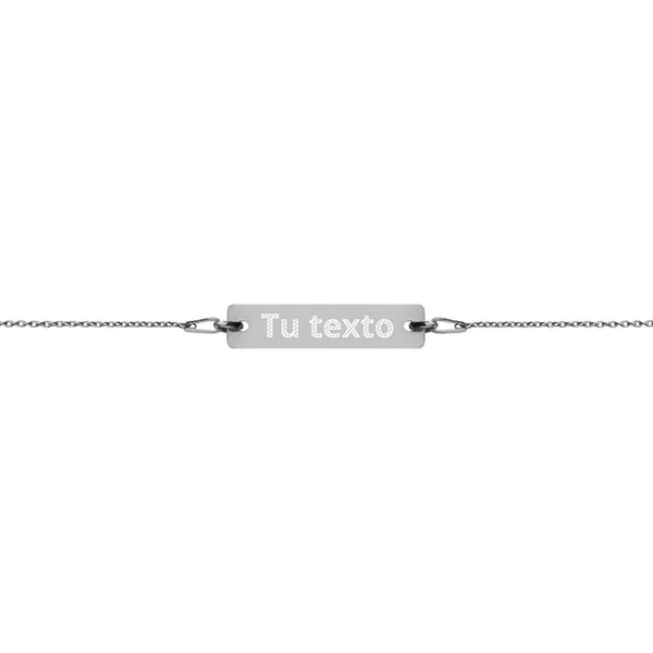 Pulsera de plata con grabado personalizada